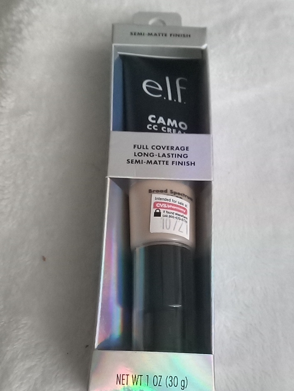 e.l.f. CAMO CC Cream in Black and Beige Packaging